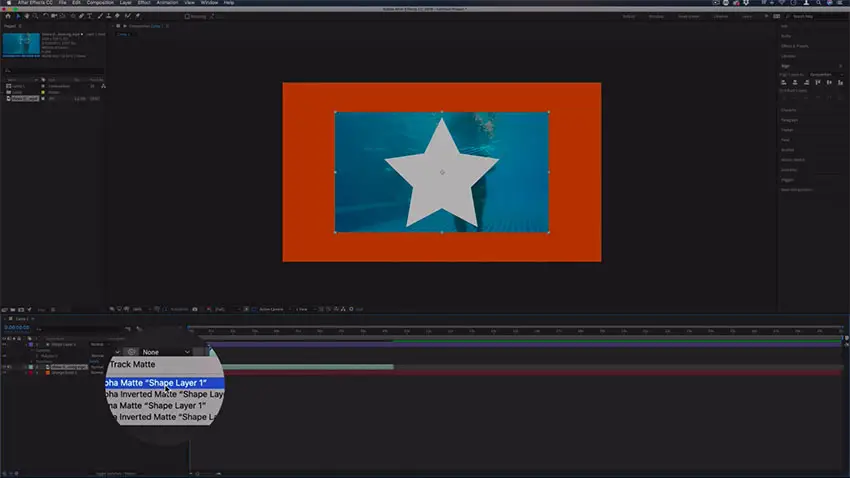 after effects cc 2018 timeline panel cropping text