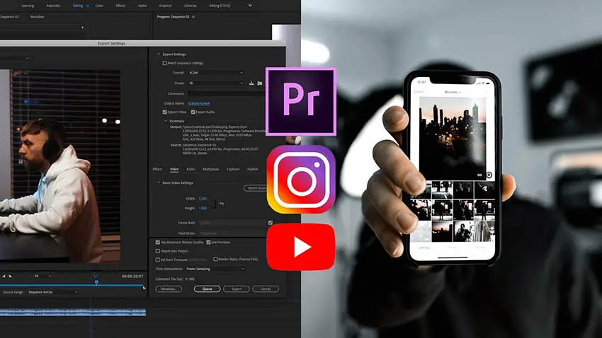 Best Export Settings In Premiere Pro For Youtube And Instagram In 2020